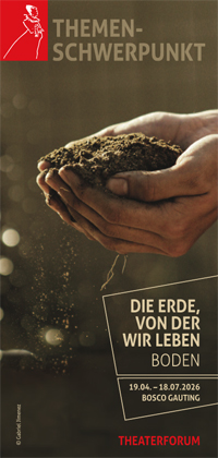 Das Titelblatt des Werbeflyers für den Themenschwerpunkt Boden im bosco, Gauting